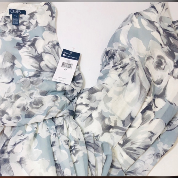 SOLD Petite Chaps Floral Maxi Dress Sleeveless - Picture 5 of 8